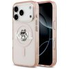Etui Karl Lagerfeld IML Choupette Sketch Logo MagSafe do iPhone 17 Pro różowy